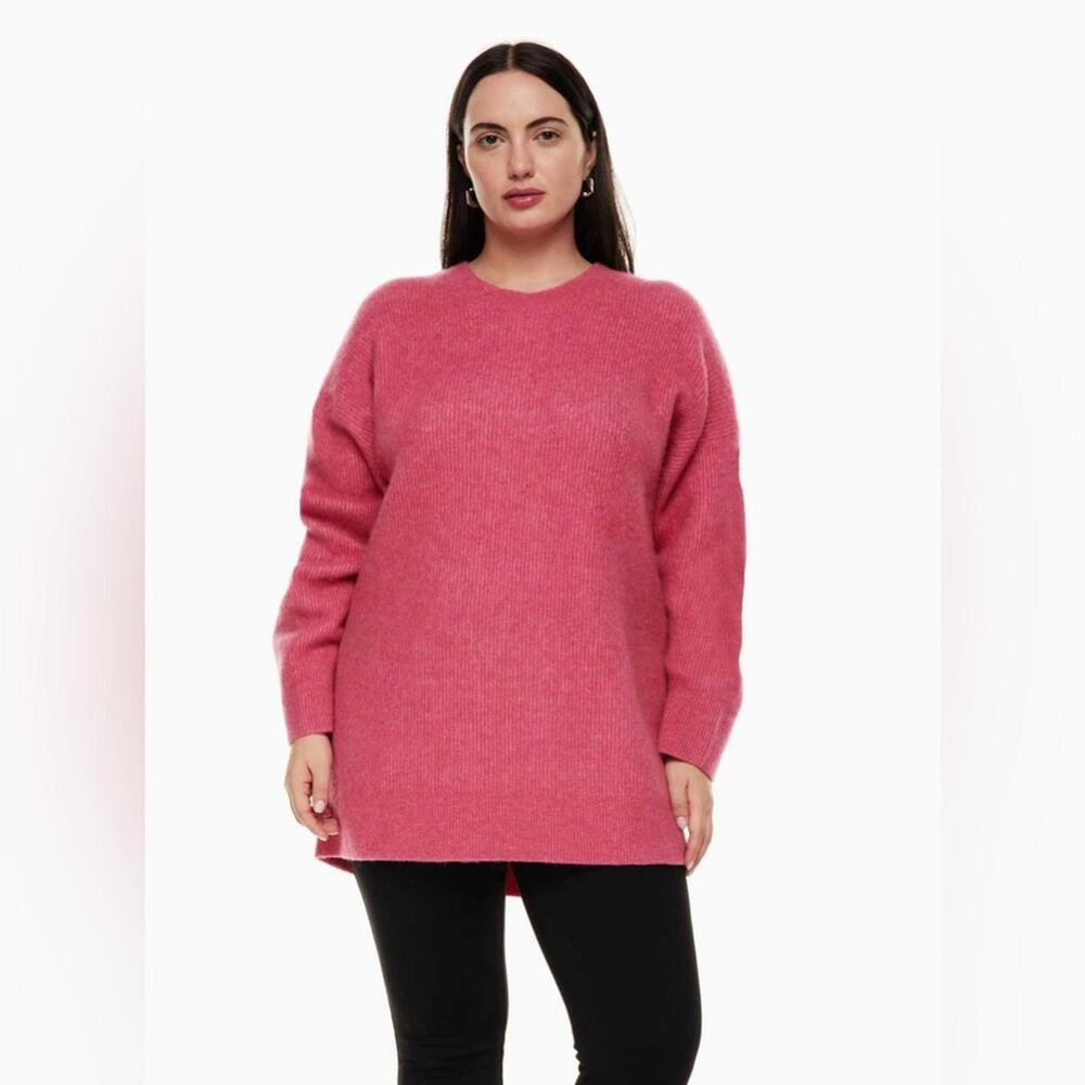 Aritiza Babaton Popova Wool Crewneck Sweater - Pink - XS